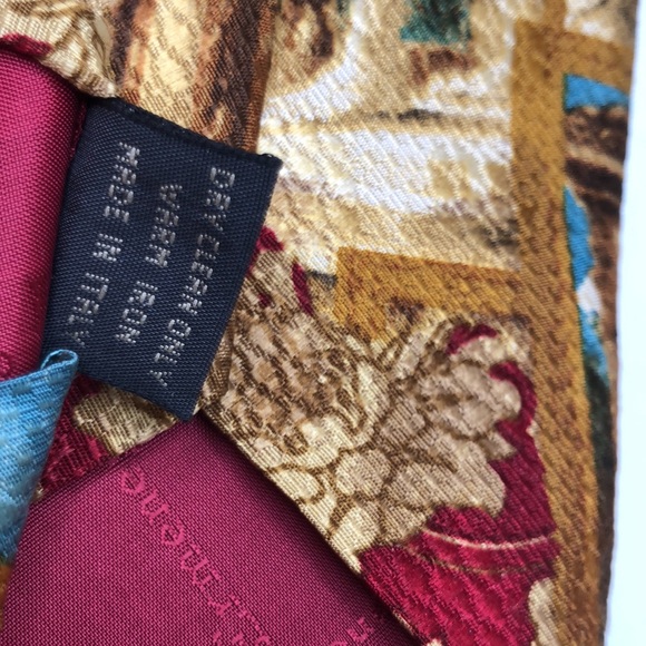 Authentic Bohemian Ernemegildo Zegna Silk Tie Made in Italy. Postcard print - Picture 9 of 10